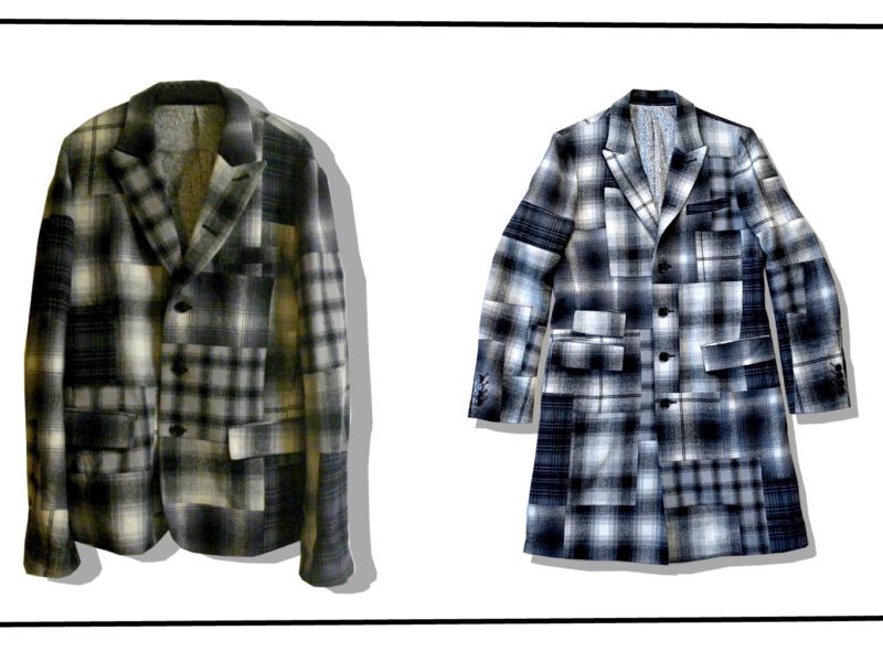 Number Nine Patchwork Check outer 2007AW Series