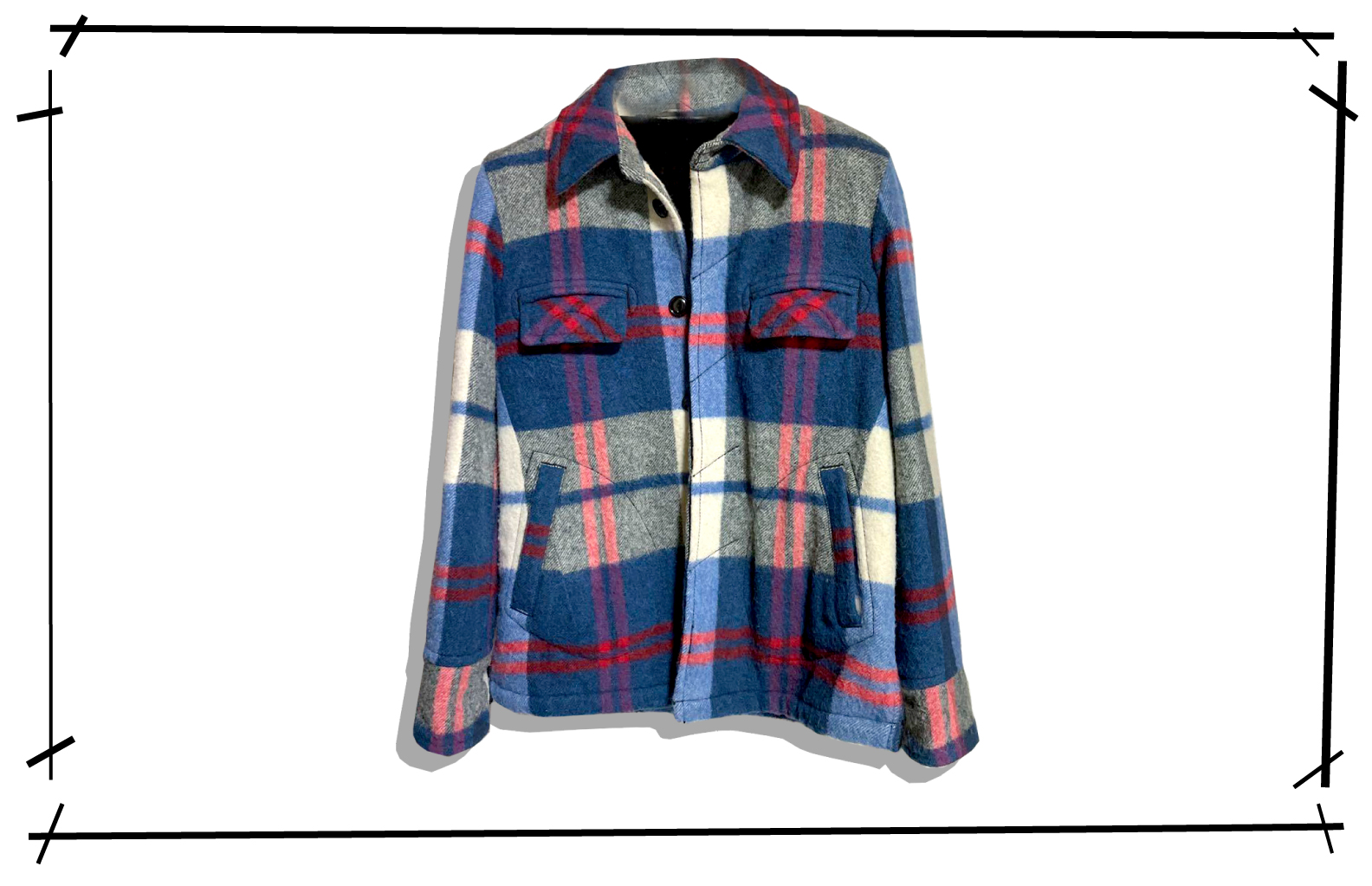 Number(N)ine Check Pattern Elbow Patch CPO Jacket 2008 Autumn Winter Portland