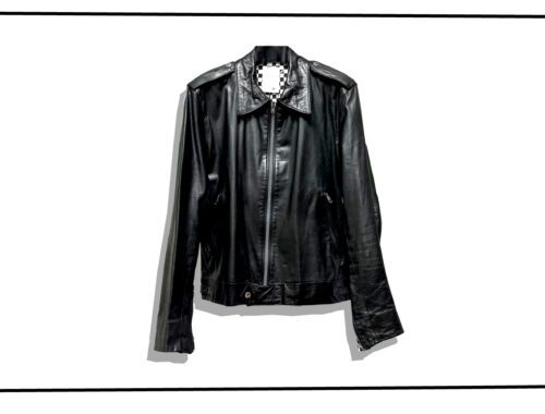 Number(N)ine leather Rider Jacket Check Black 2000SS