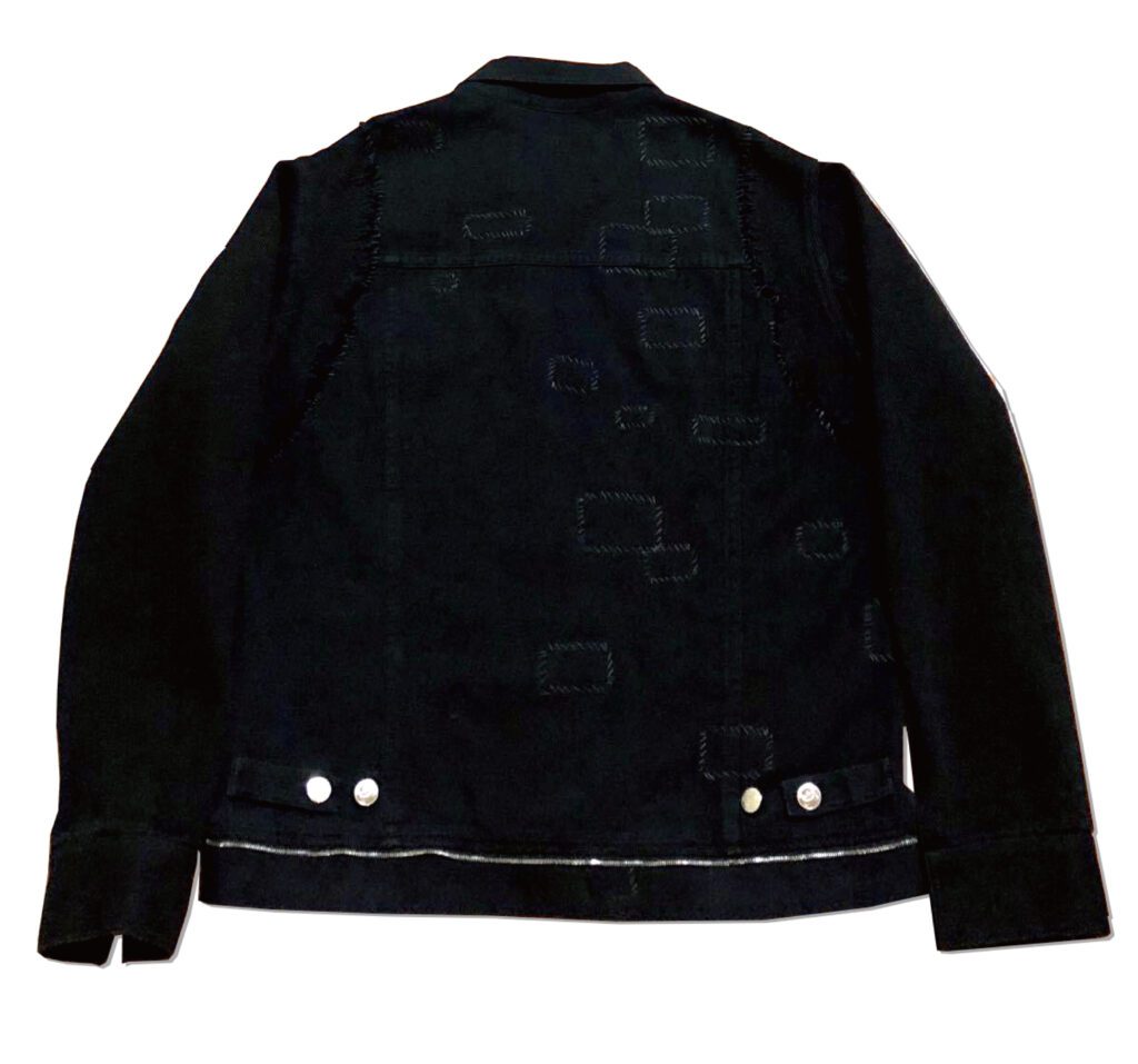 Undercover Hand sewn patchwork sleeve switching Denim Jacket SCAB 2003 Spring Summer Back