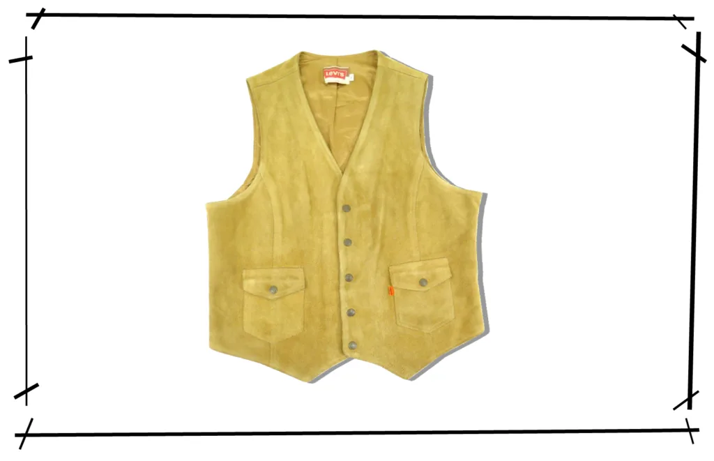 Levi's Orange Tab Western Suede Leather Vest