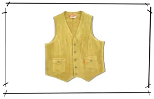 Levi's Orange Tab Western Suede Leather Vest