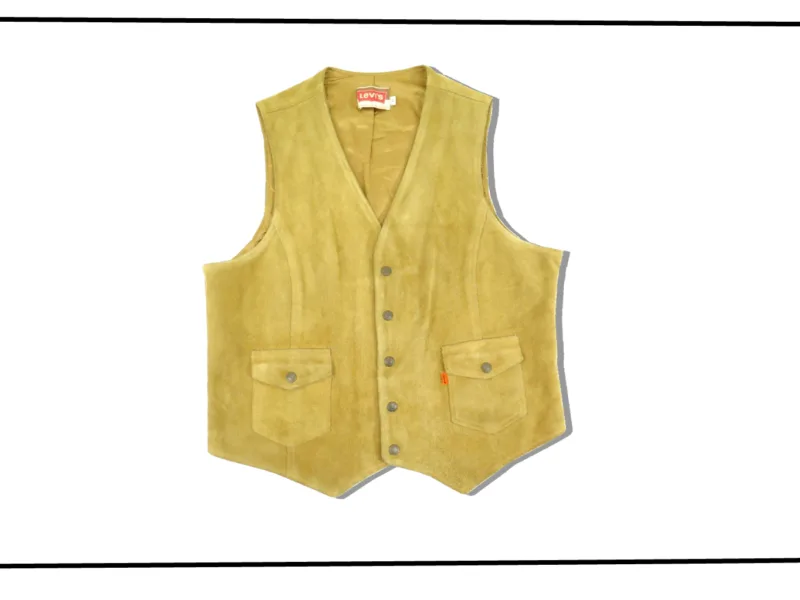 Levi's Orange Tab Western Suede Leather Vest