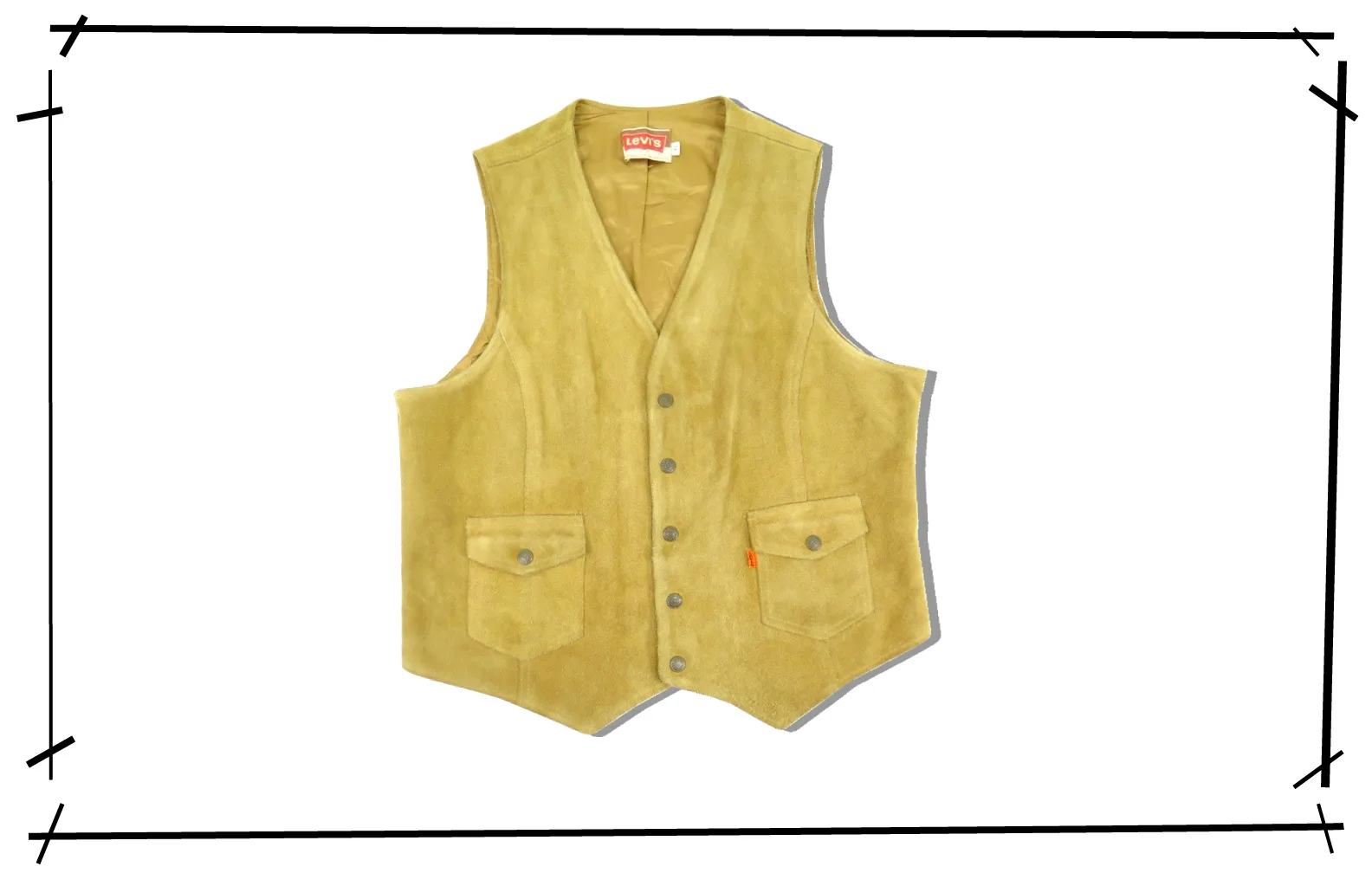 Levi's Orange Tab Western Suede Leather Vest