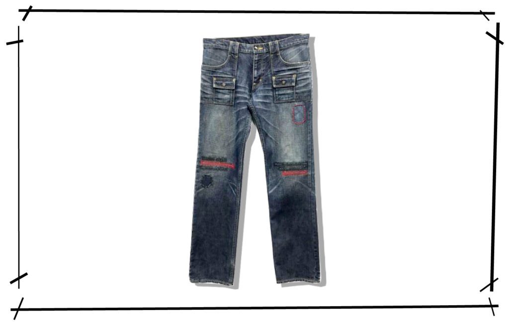 Number (N)ine Damage Rigid Denim Bush Pants 2005SS