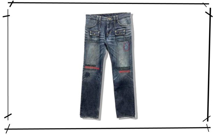 Number (N)ine Damage Rigid Denim Bush Pants 2005SS