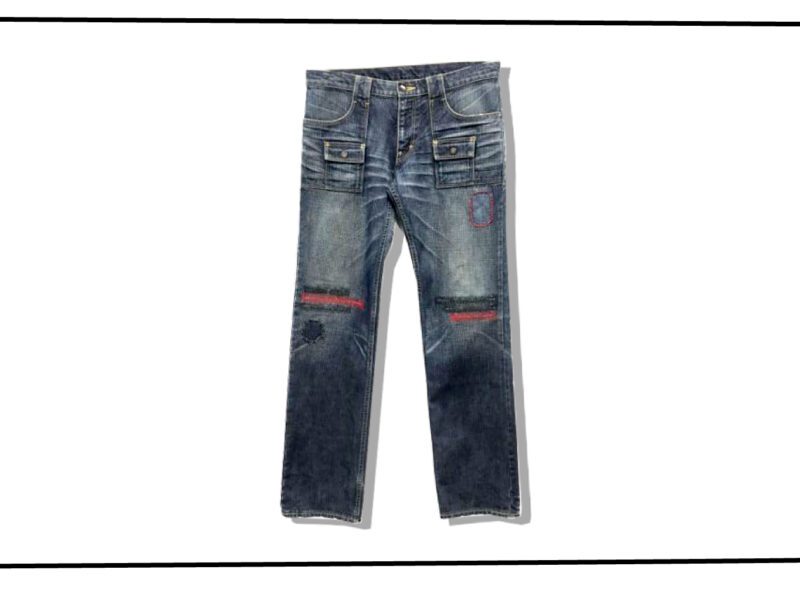 Number (N)ine Damage Rigid Denim Bush Pants 2005SS