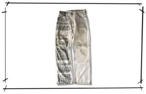 Number(N)ine Craftsmanship HIP STER White Damage denim pants 2002ss The Modern Age