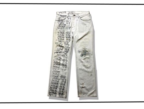 Number(N)ine Cut Up White Damge denim Pants 2002ss The Modern Age