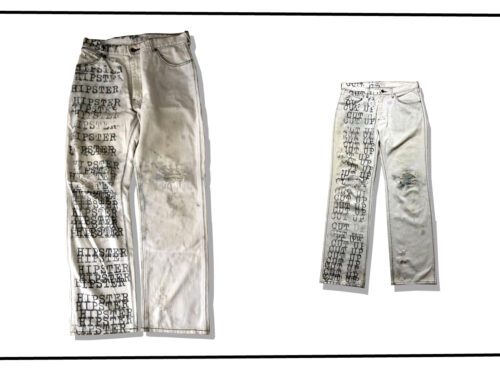 Number(N)ine White Damage denim pants Series 2002ss The Modern Age