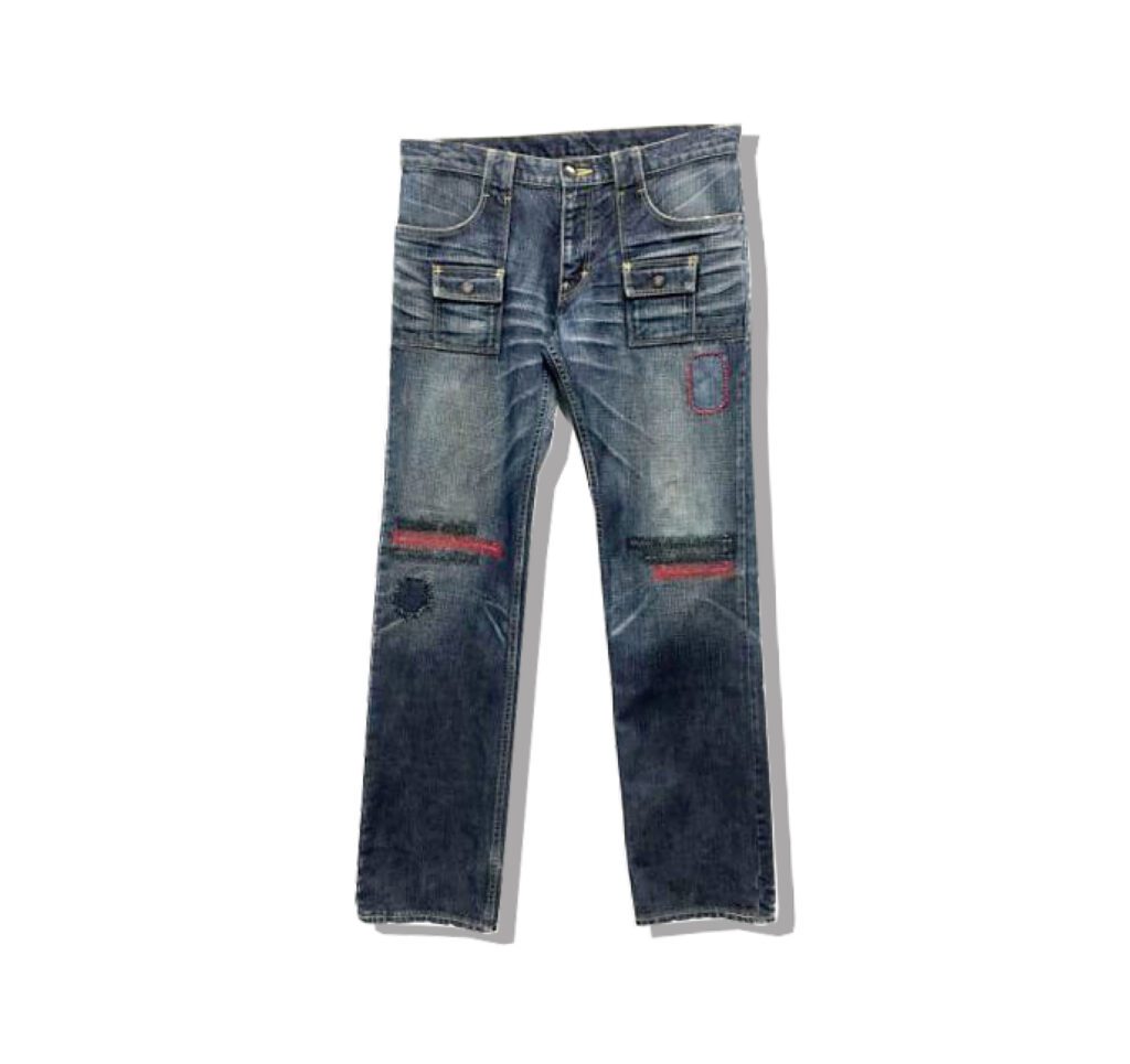 Number (N)ine Damage Rigid Denim Bush Pants 2005SS Front