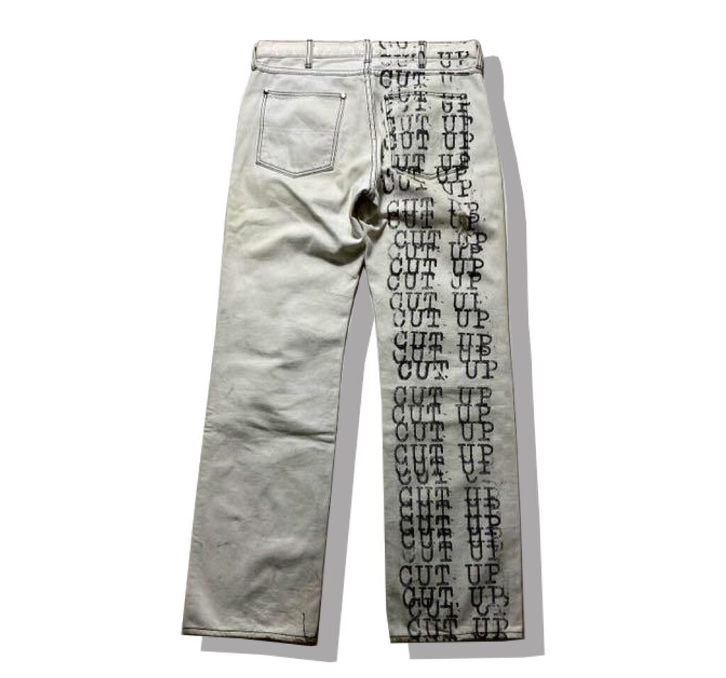 Number(N)ine Cut Up White Damge denim Pants 2002ss The Modern Age Back