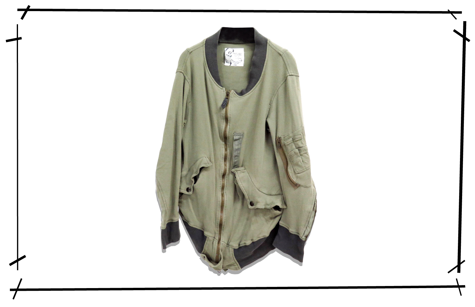 UNDERCOVER distortion Sweat Bomber Jacket LANGUID 2004 Spring Summer