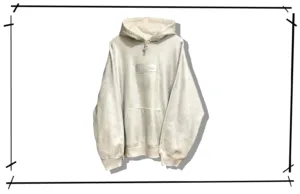 Supreme x MM6 Foil Box logo hoddie White