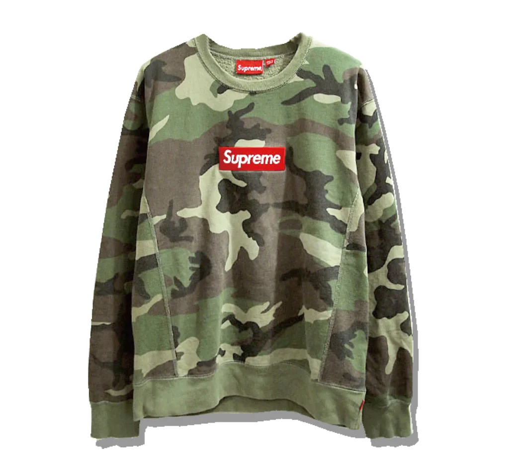 Supreme Box logo Camo Sweat Shirt Front