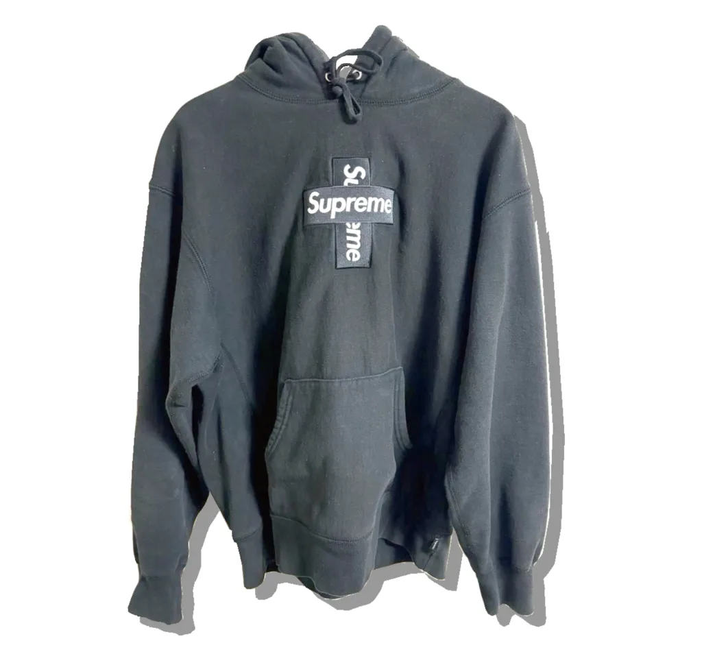 Supreme Cross Box logo Hoddie Black Front