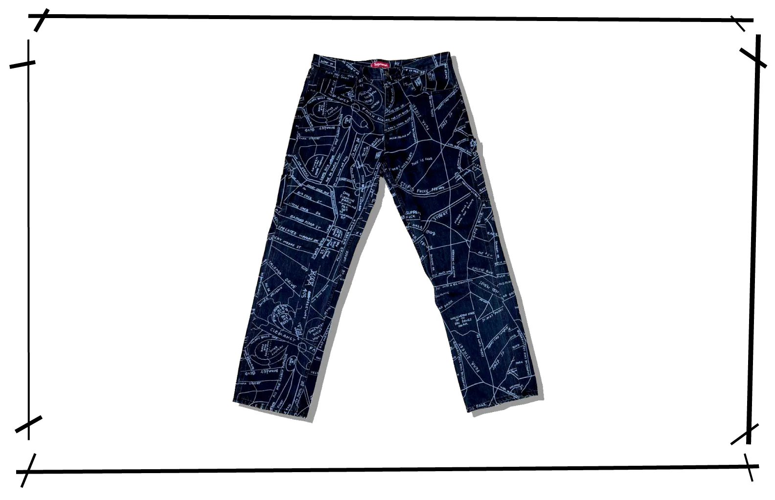 Supreme Gonz Map Denim Painter Pant 2019SS