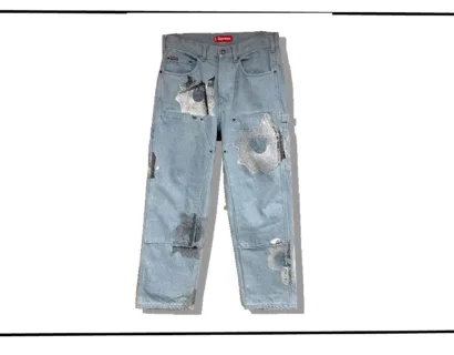 Supreme Nate Lowman Double Knee Painter Denim Pants