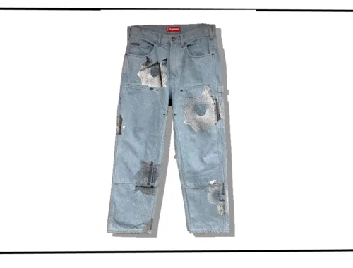 Supreme Nate Lowman Double Knee Painter Denim Pants