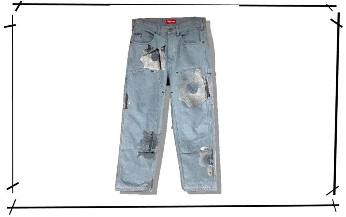 Supreme Nate Lowman Double Knee Painter Denim Pants