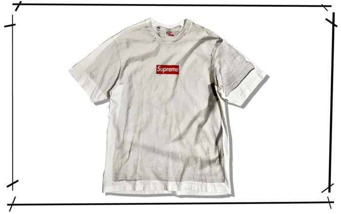 Supreme x MM6 BoxLogo White Tshirt