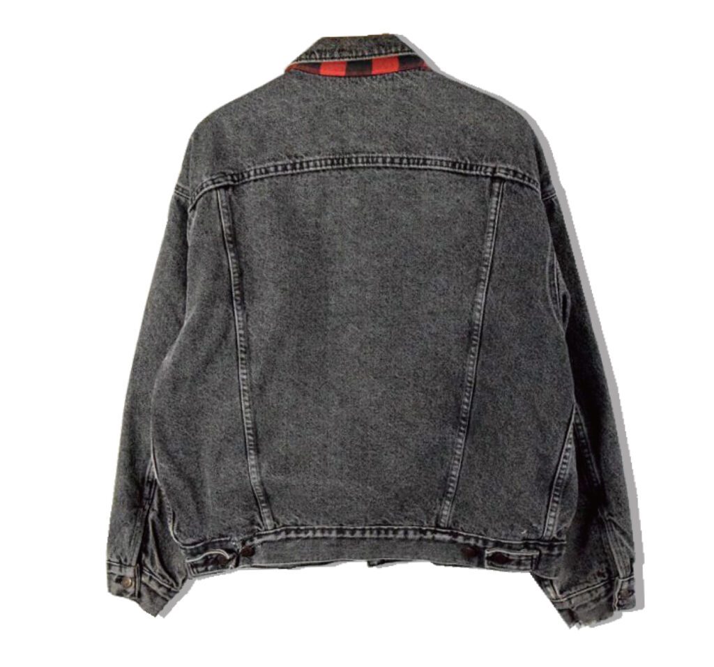 Levi's 70417 knell linging black Denim Jacket 1990s Back