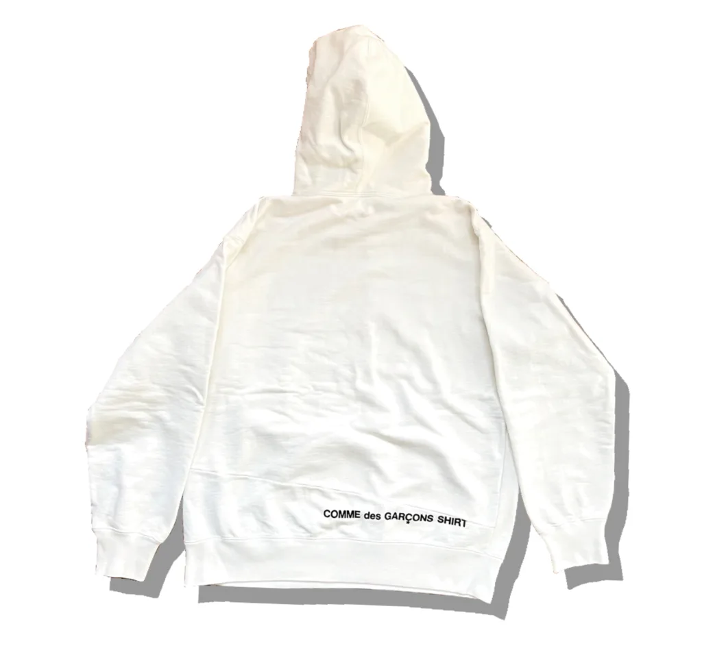 Supreme x Comme des Garcons Shirt Split Box Logo Hoddie White 2018AW Back