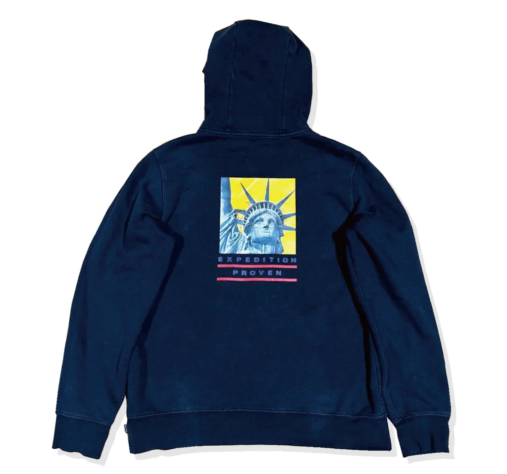 Supreme x The Northface Navy Hoddie Back