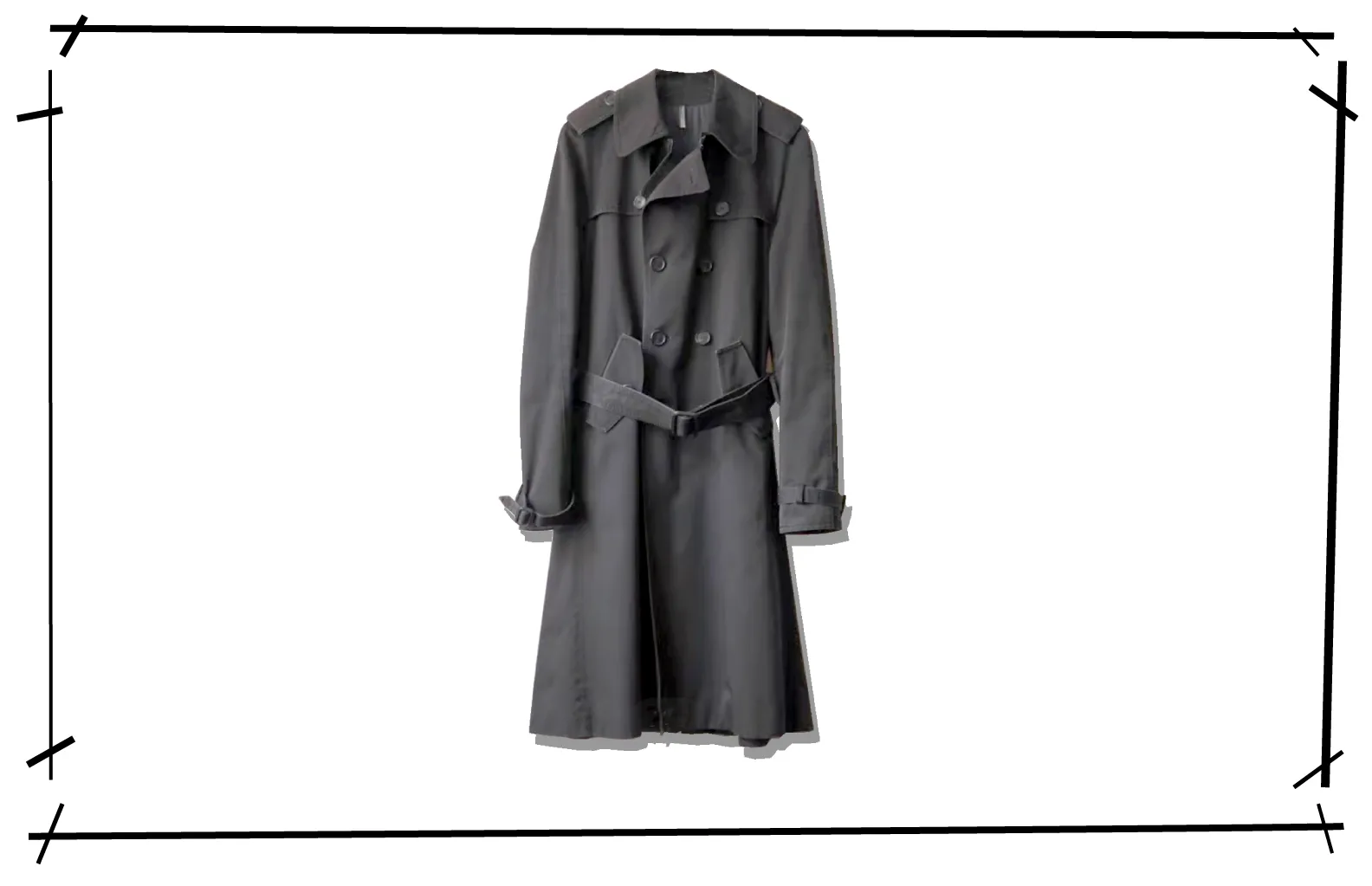 Dior Homme Trench Coat Black 2005AW