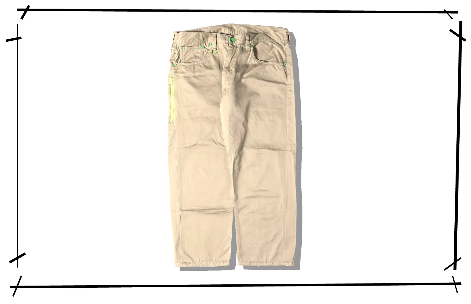 Levis Fenom 207M Beige Cotton Chino Crop Pants