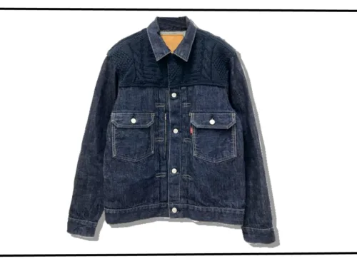 Levi's Fenom Knit Black Denim Jacket Type2