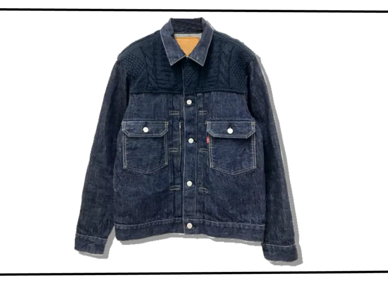 Levi's Fenom Knit Black Denim Jacket Type2