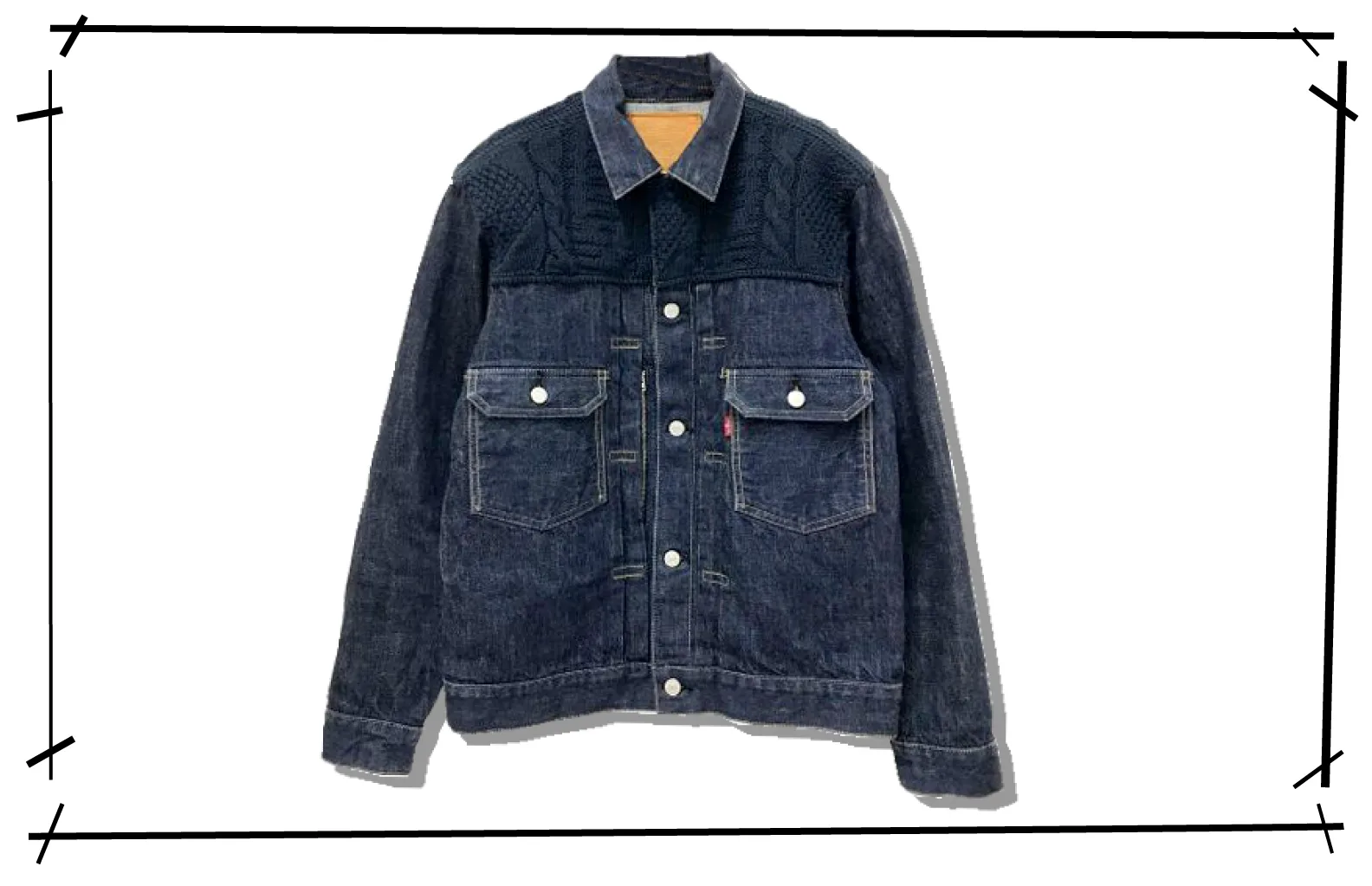 Levi's Fenom Knit Black Denim Jacket Type2