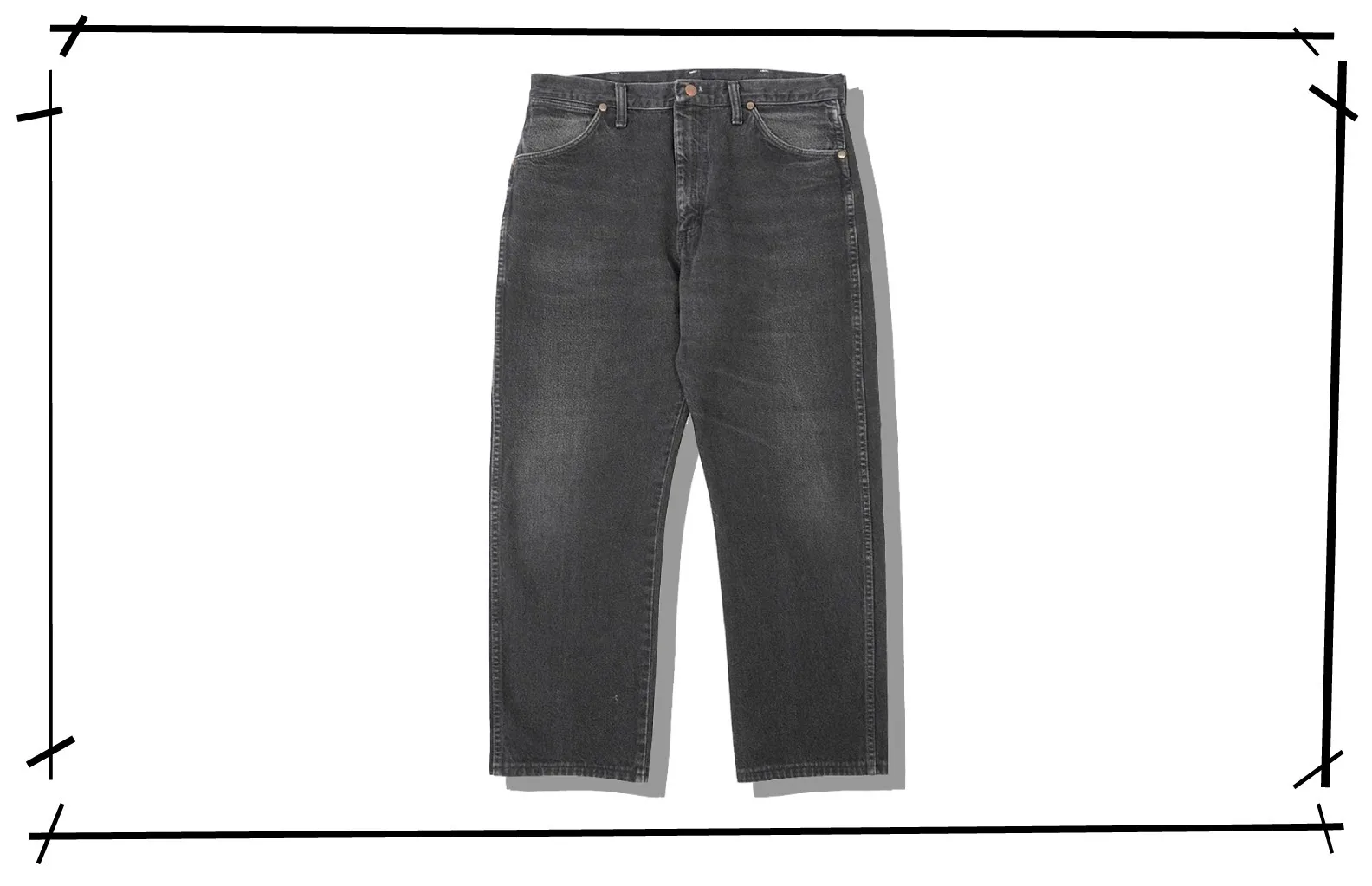 Wrangler 13MWZWK Black Denim Pants 1990s