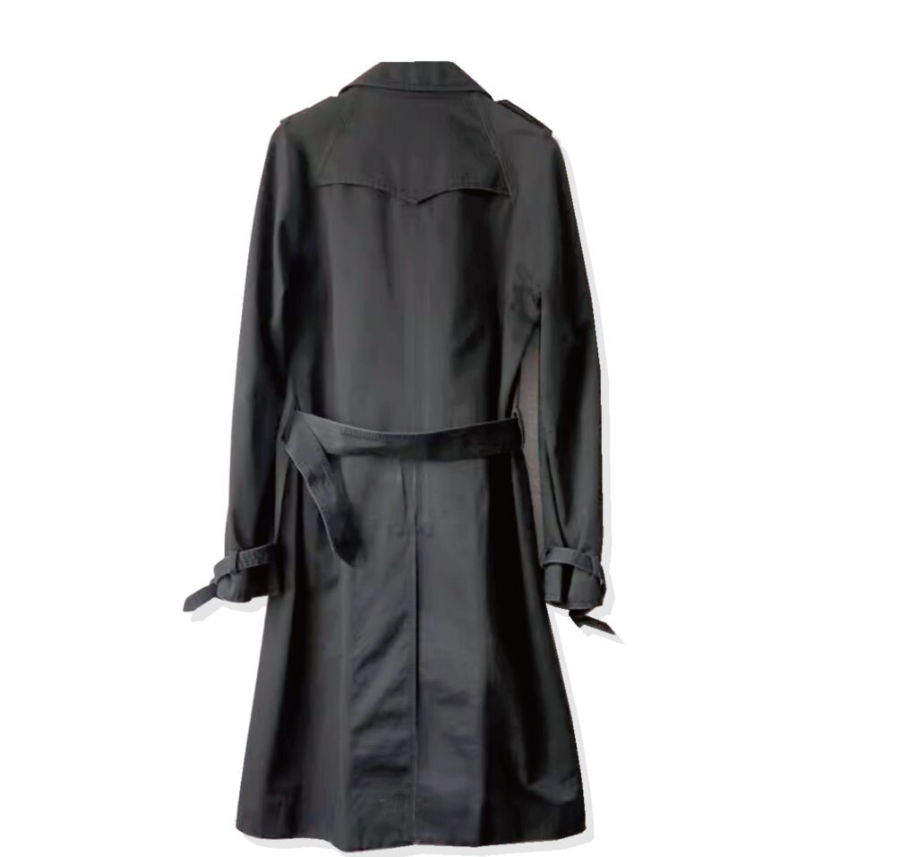 Dior Homme Trench Coat Black 2005AW Back