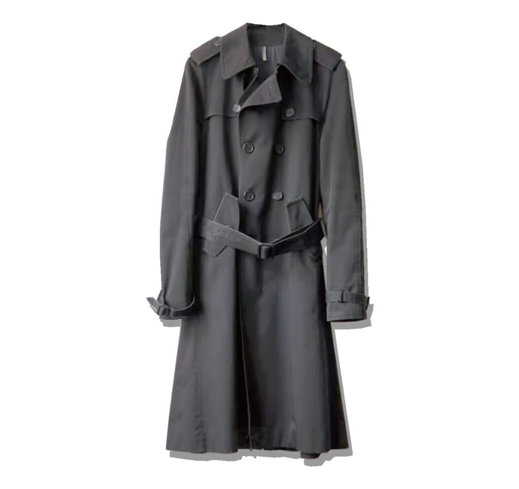 Dior Homme Trench Coat Black 2005AW Front