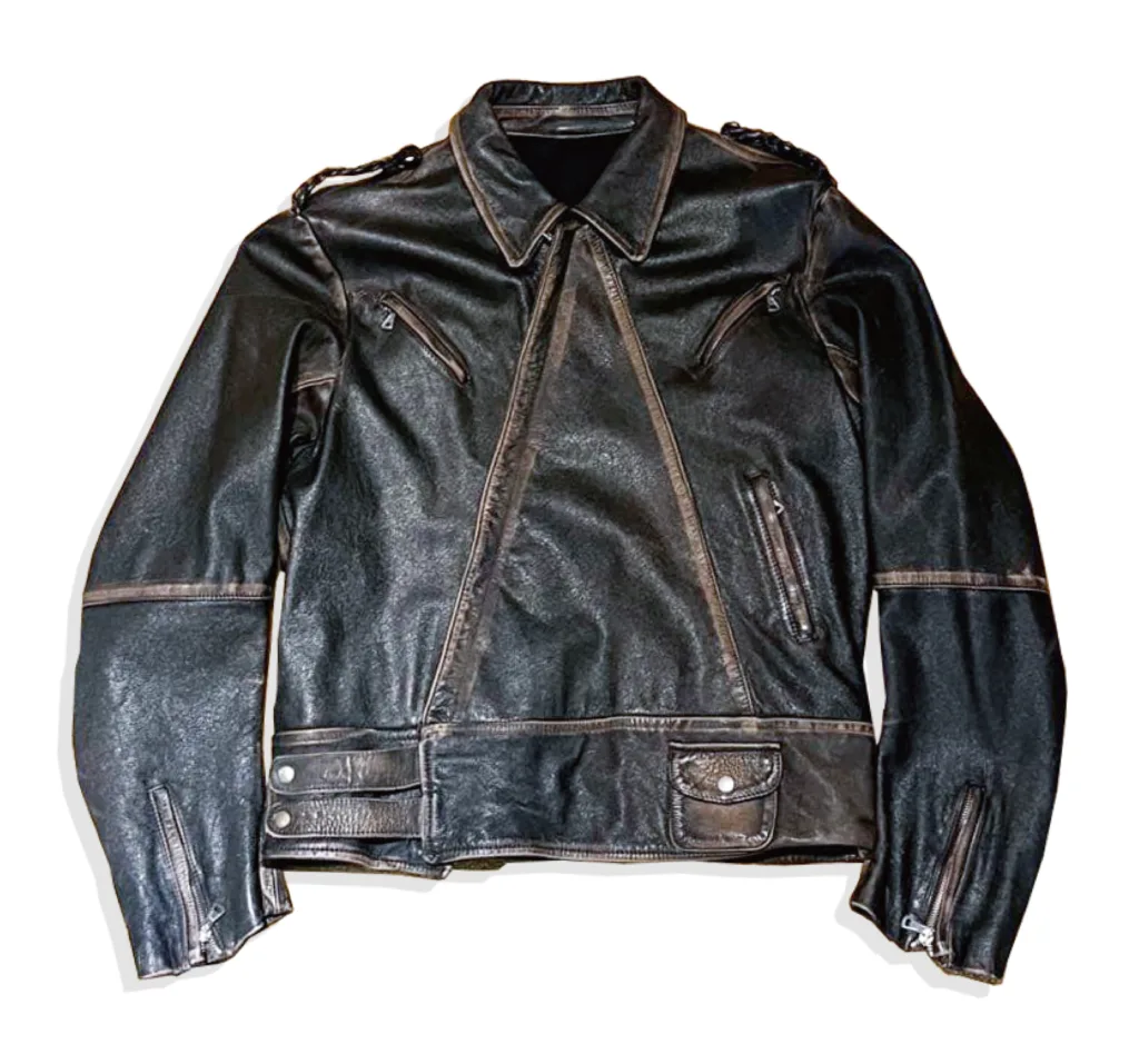 Maison Martin Margiela Leather Biker JAcket Line 10 2004AW Front