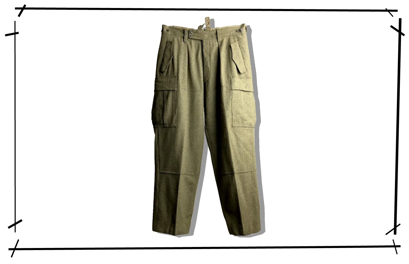 German Army Wool Cargo Pants 1960s