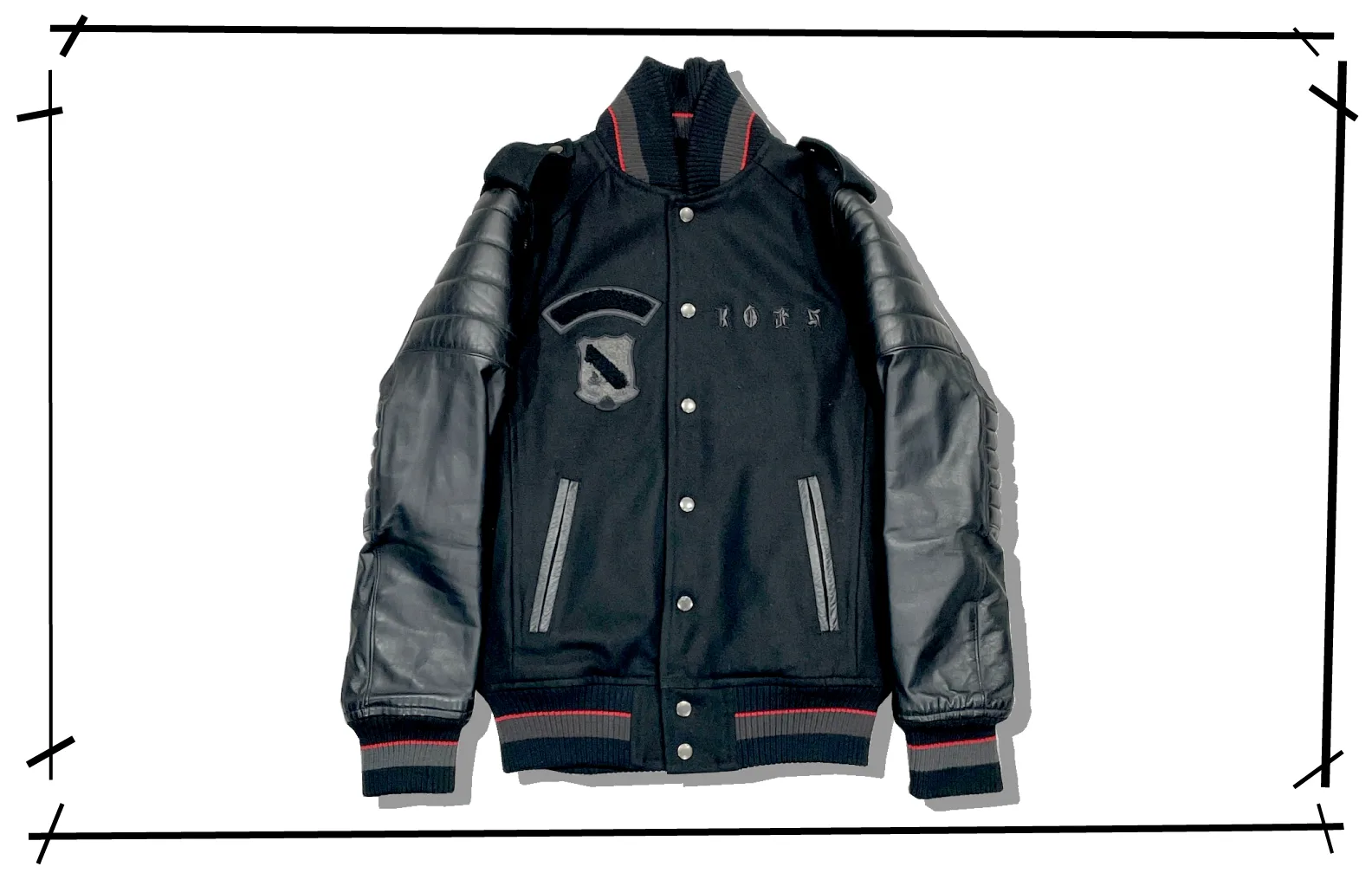 Roen Stadium Jacket Black