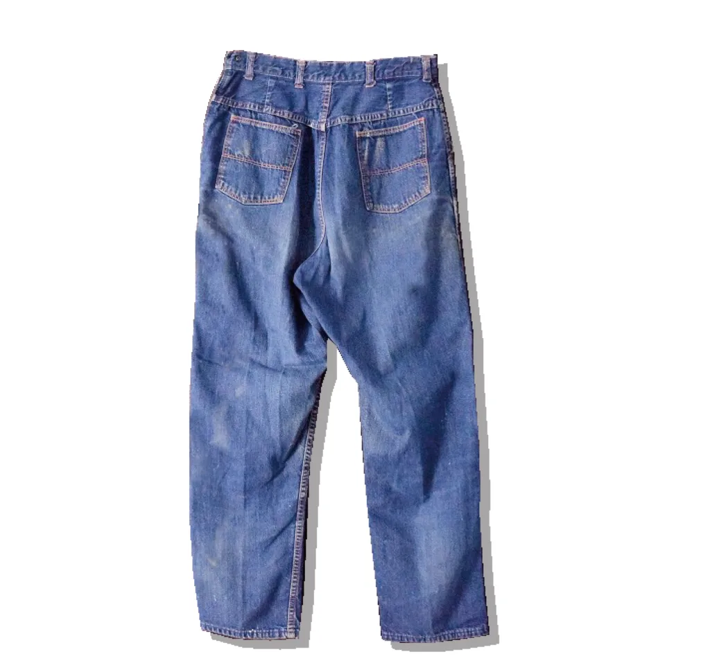 Blue Bell Denim ranch Pants 1960s Back