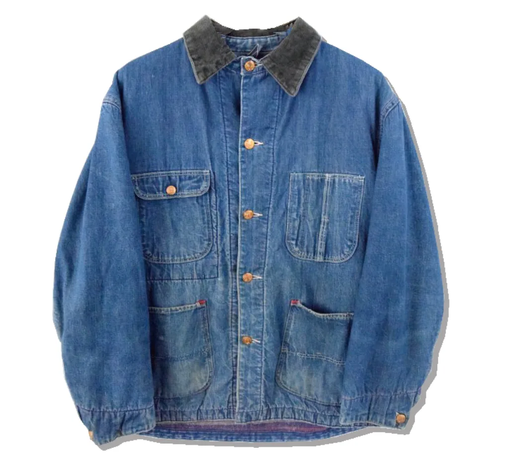 Blue Bell Quality Coat Blanket lined Denim Coverall 1960s Front