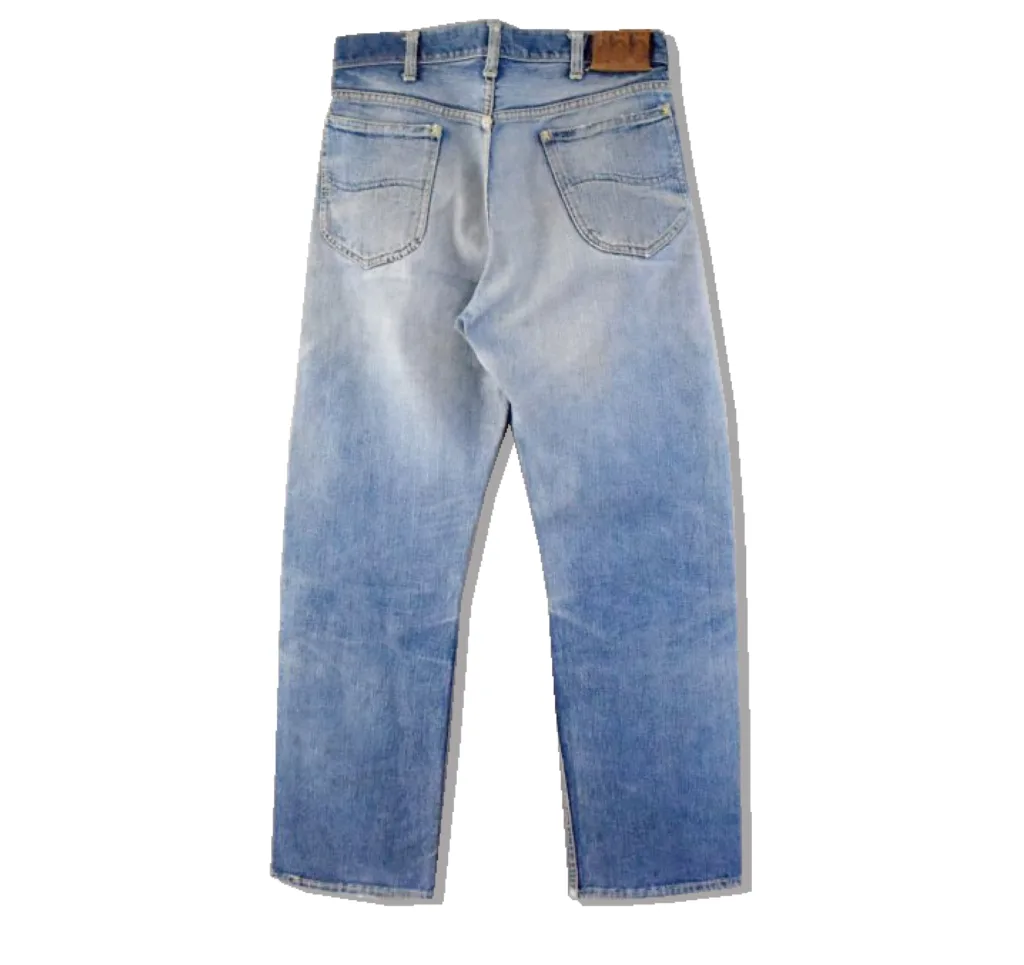 Lee 101B Denim Pants Side Black 1960s Back