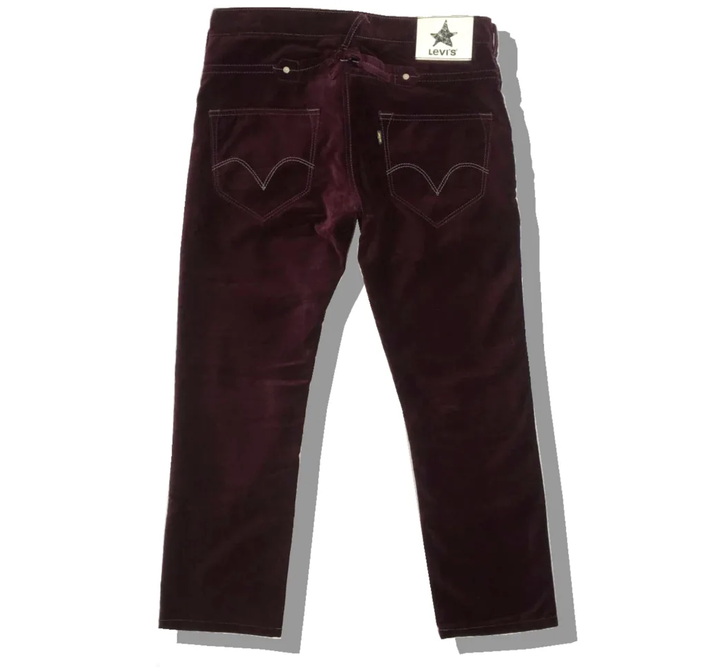 Levi's Black 2006 Wine Red Slim Pants Bk523 Back