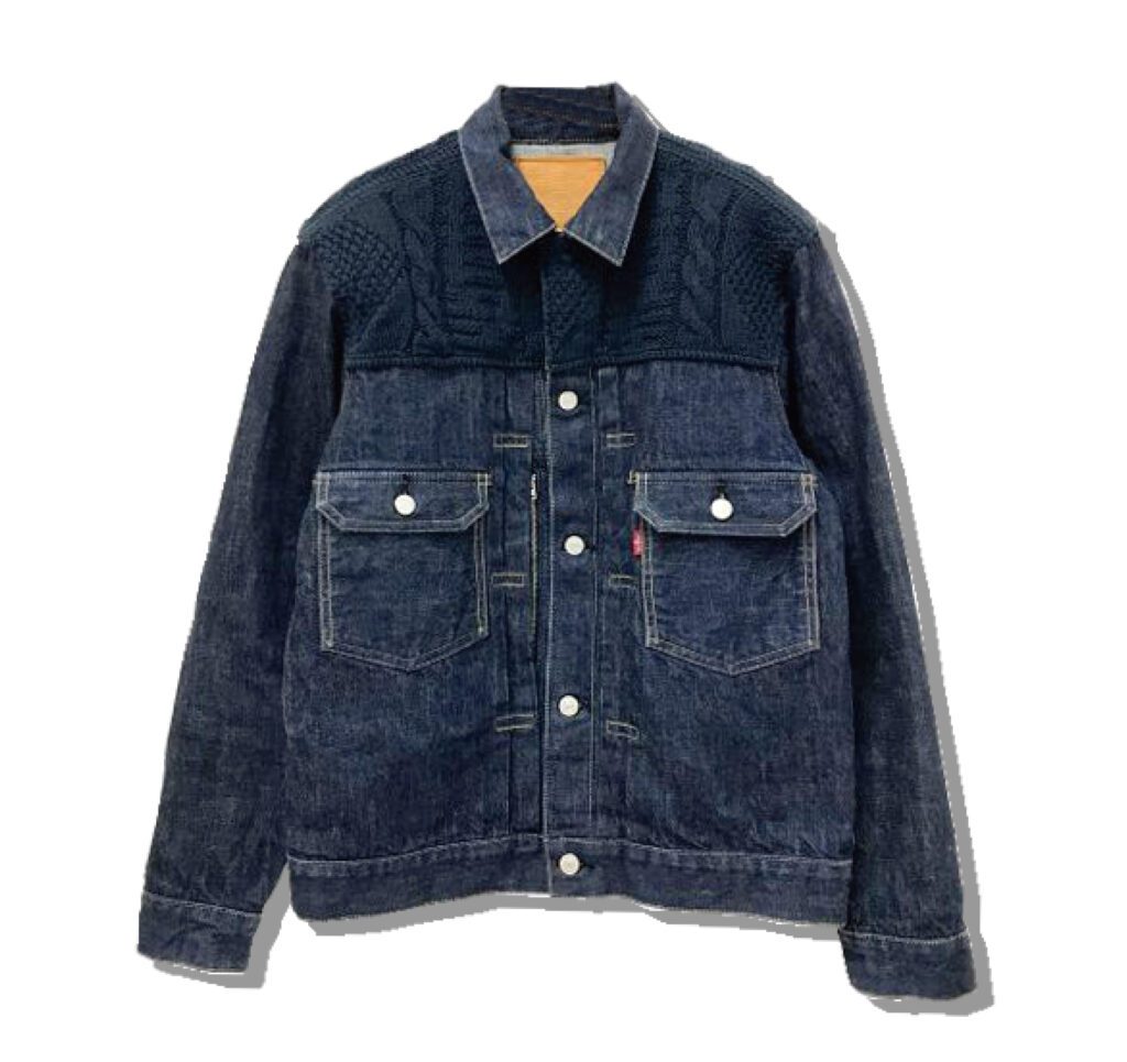 Levi's Fenom Knit Black Denim Jacket Type2 Front