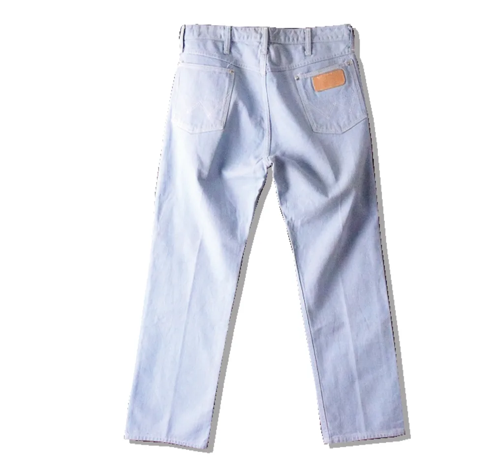 Wrangler 22MWZ sax Blue Denim Pants 1960s Back