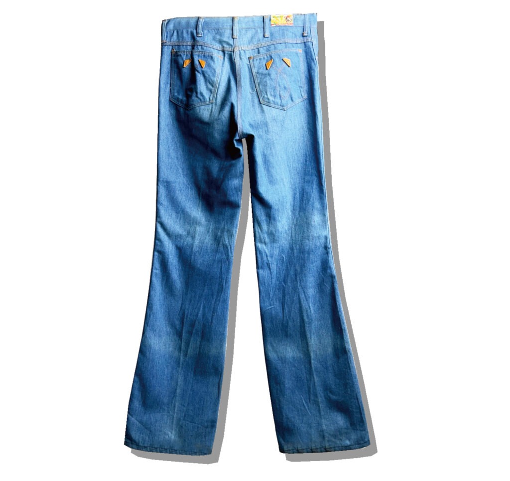 Wrangler Flare Denim Pants 1970s Back