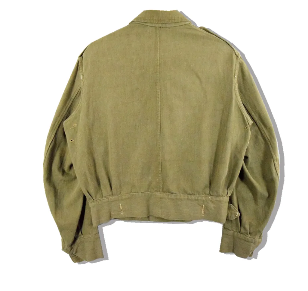 British Army Green Battle Dress Jacket Back