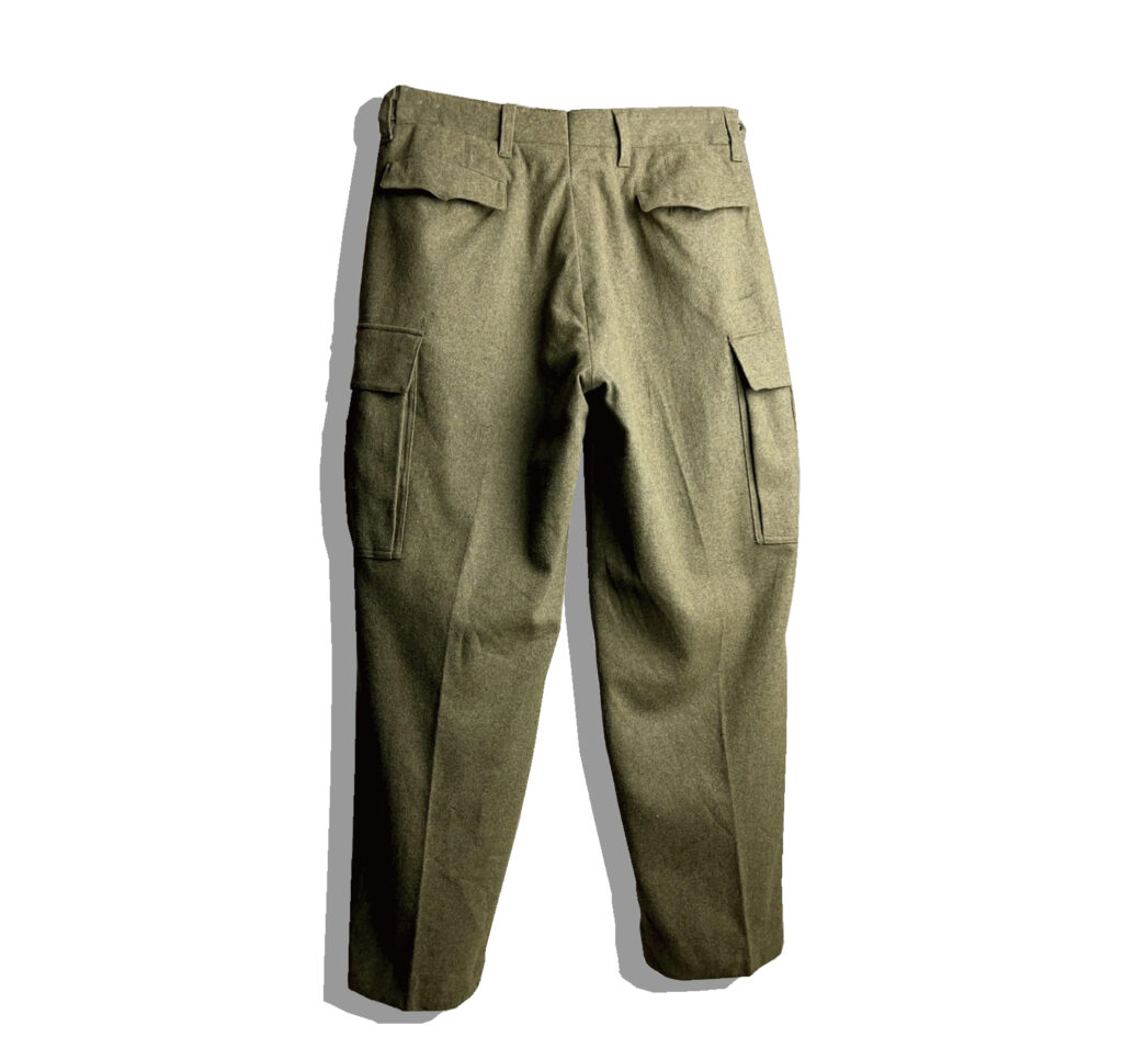German Army Wool Cargo Pants 1960s Back