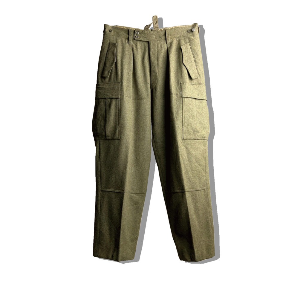 German Army Wool Cargo Pants 1960s Front