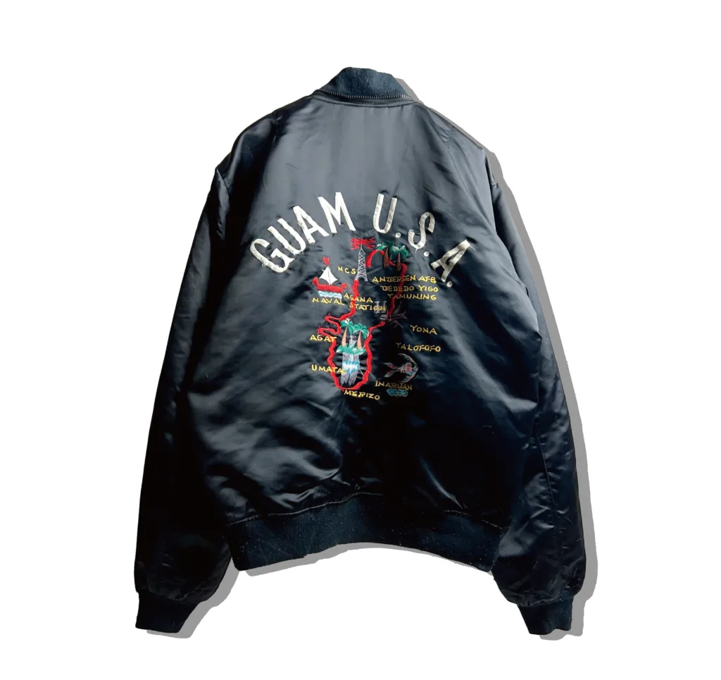 Guam Souvenir Jacket Ma-1 1980s Back